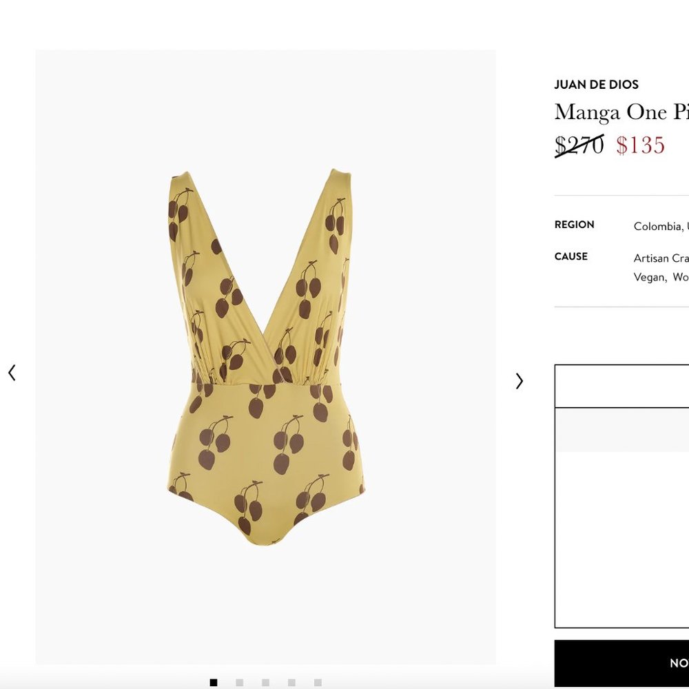 Women’s Yellow Cherry-Print One-Piece Swimsuit - Picture 3 of 3